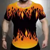 Comercio exterior transfronterizo código europeo para hombre verano casual impresión 3D calle moda alta calle manga corta sublimación T