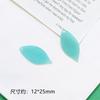 Colgante termorretráctil de resina de Ginkgo biloba con simulación de color, joyería hecha a mano, pendientes, collares y accesorios.