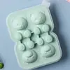 Molde de cubitos de hielo de oso y conejo de dibujos animados, popular bandeja de silicona de oso de hielo para cubitos de hielo para té con leche y café, moldes de cubitos de hielo al por mayor