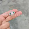 Novo Anel de Jade Calcedônia Branca de Alto Padrão Estilo Francês para Mulheres, Anel Luxuoso e Elegante com Incrustação Banhado a Prata