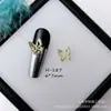 Serie Nueva Mariposa Dorada Transfronteriza Joyería de Aleación para Manicura Uñas Postizas Accesorios Decorativos Hechos a Mano DIY Colgantes para Pendientes