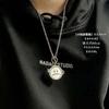 Collar Giratorio con Colgante de Emoji Llorando y Riendo Estilo Minimalista para Hombres y Mujeres, Cadena de Suéter Hip-Hop de Moda
