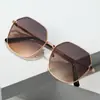 Gafas de Sol Europeas y Americanas de Gama Alta, Montura Grande, Anti-UV, Lentes Especiales Degradadas para Conducir, Gafas de Sol de Moda para Proteger del Sol