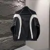 Chaqueta de retazos de cuello alto nueva y moderna de primavera para hombre, elegante y sencilla, con colores contrastantes, top casual versátil