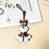 Bolsa Colgante Dachshund DIY de Nicho Cadena Colorida Llavero Cachorro Cuerda Trenzada Dibujo Animado Dachshund Colgante de PU