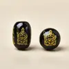 2026 Ano do Cavalo, General Ma Yun, o Amuleto Tai Sui, Ágata com Estampagem Dourada e Caracteres Gravados, Pingente de Acessório para Joias DIY