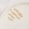 Conectores Dobles Irregulares de Lava Color-Preservante Rellenos de Oro de 14K Accesorios para Pendientes Dobles Colgantes Ondulados Materiales para Joyería DIY
