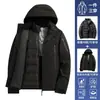 Casa de Pájaros mismo estilo cortavientos e impermeable chaqueta de plumas para hombres y mujeres, conjunto de 3 en 1 para exteriores 0.05 kg pieza, traje de montañismo tamaño pequeño 26
