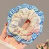 Scrunchie de rede de renda de bolinhas novo estilo coreano com um toque vintage e sofisticado, adequado para rabos de cavalo, um acessório de cabelo para meninas