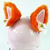 Decoración de Casco de Orejas de Gato Motocicleta Vehículo Eléctrico Jinete Mujer Casco de Moto para Esquiar Orejas de Felpa Desmontables