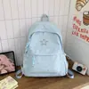 Mochila Grande Capacidade Estilo Coreano Nova Bolsa Simples de Ombro Duplo Alta Aparência Bolsa Escolar para Estudante Bolsa Escolar para Campus Bolsa Escolar Céu Estrelado