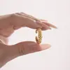 Xinyixin Design Tendência Nicho Estilo Leve Luxo Anel Faixa de Cabelo Feminina Estilização Anel de Dedo Aberto Distintivo Banhado a Ouro 18k