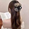 Pinza para el Cabello Estilo Coreano Lazo Diamante Flash Punto de Ola Malla Burbuja Clip Elegante Elegante Cabeza Tiburón Accesorios para el Cabello para Mujer