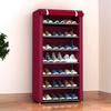 Zapatero Simple Tipo F para Uso Doméstico, Zapatero de Tela Almacenamiento a Prueba de Polvo, Estante de Almacenamiento Multicapa, Organizador de Almacenamiento de Zapatos