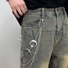 Corrente de Calça Masculina e Feminina Estilo Moderno e Descolado Personalizada Punk Hip-hop Hip-hop Denim Corrente de Cintura Acessórios de Calça de Metal da Moda Combina com Tudo