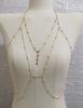 Cadena de Cuerpo Cruzada Europea y Americana Sexy Exagerada Playa Casual Cadena de Collar con Colgante de Diamante Brillante y Collar con Borla Cadena para el Pecho