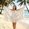 Nueva Toalla de Playa de Microfibra Estampada con Diseños Personalizables, Exportación Transfronteriza de Poliéster-Nailon Toalla de Baño Grande