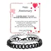 Conjunto de Cadena Cubana con Circonita Incrustada en Forma de Corazón para Pareja Anillo y Pulsera de Acero Inoxidable Lisos Regalo de San Valentín