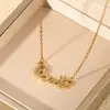 Joias de Moda Galvanizadas a Ouro 18K Zircônia Popular Letra Rainha Pingente de Círculo Duplo Acessórios de Pingente Venda Direta da Fábrica