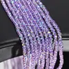 Cuentas de Cristal de Vidrio Planas Brillantes de 4/6/8 mm para Joyería DIY Cuentas Sueltas de Cristal Collar Pulsera