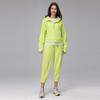 Sudadera Cálida de Terciopelo para Mujer de Manga Larga Casual Moda Scuba con Capucha Media Cremallera Suelta Chaqueta Deportiva de Yoga