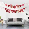 Bandera del Día de San Valentín Decoración de Habitación de Boda Letra Bemine Arte Latte Diseño de Habitación de Boda Pancarta Accesorios para Sesión de Propuesta