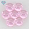 Huagang Gema Redonda Base Plana Zircón Rosa Liso Piedra Desnuda Brillante CZ Artificial Color Gema Anillos