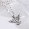 Phoenix Wing Spreadlight Luxo Banquete Casamento Colar Feminino Celebridade da Internet All-match Clavícula Corrente Cobre Incrustado Zircão All-match Pingente de Águia