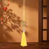 Colgante de borla de conejo de jade vidriado imitación para el Festival del Medio Otoño estilo chino 2026, DIY para crear una atmósfera festiva, adecuado para decoración del hogar, entrada y adornos de bolsa