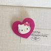 Bonita Nueva Pinza para el Cabello de Acrílico con Forma de Corazón Estéreo de Doble Capa y Gato Kt Ins Dulce Estilo Girly Corazón Flequillo Tocado de Dibujos Animados