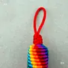 Colgante de Nudo de Diamante Tejido a Mano para Coche de Xizang Nudo de Diamante de Nueve Vueltas Cuerda de Colores Nudo Giratorio