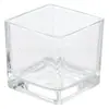 Fabricante Personalizado Cuadrado Transparente Minimalista Taza para Velas de Aromaterapia Portavelas Cuadrado Frasco para Suculentas Cristalería