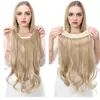 Extensões de Cabelo Peça Única Estilo Europeu e Americano Transfronteiriças, Extensões de Cabelo Linha de Pesca, Cabelo Cacheado Longo Natural Invisível, Cabelo Humano