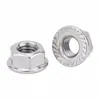 Fabricante Porca Sextavada com Flange Aço Inoxidável 304 Din9623M2M3M4M5M6M8 Porca Sextavada com Flange Antiderrapante Serrilhada