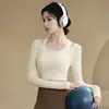 Top de Yoga Nuevo 2026 Verano Delgado Manga Larga Ropa de Fitness Conjunto Deportivo para Mujer Pantalones de Tiburón para Entrenamiento de Pilates
