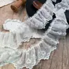 Ribete de Encaje Plegado No Elástico en Forma de Corazón de 5 cm de Ancho Accesorios para el Cabello Lolita Tela para Ropa Decoración DIY
