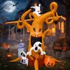 Bestseller transfronterizo Árbol Fantasma de Terror de 2.4 m con luces de colores y efectos de sonido, decoración de jardín de esqueleto fantasma, modelo inflable de Halloween