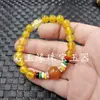 Pulseira de elos verde seco de jade pulseira de jade branco de Xinjiang pulseira de jade dourado pulseira de contas celestes de ágata pulseira de seis filhos pulseira de mão