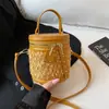 Bolso Cubo Vintage Bolso Cruzado para Mujer Nuevo de Moda Simple Bolso de Hombro de Gama Alta Elegante Versátil Bolso de Mano