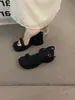 Sandalias de plataforma abiertas para mujer con suelas gruesas, estilo de hada, adecuadas para combinar con faldas, sandalias de cuña, zapatos romanos
