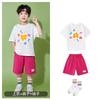 Disfraces de actuación de porristas para niños Uniformes de clase de baile de color rojo rosa Trajes de actuación para estudiantes de primaria Uniformes de jardín de infantes Verano