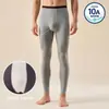 Leggings térmicas com estampa de flor de camélia, 10A antibacterianas, não precisam de roupa íntima, leggings de segunda pele, leggings de outono, feitas com Lyocell e forro de seda de amoreira