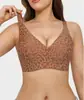 Sutiã de Gel Plus Size para Comércio Exterior Transfronteiriço para Mulheres, Sutiã Fino Anti-Queda Ajustável para Seios Grandes, Sutiã Sem Costura e Sem Fio