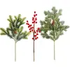 Navidad de Vegetación Artificial Transfronteriza de Amazon Accesorios de un Solo Tallo Vegetación Falsa Decoraciones Navideñas Pino de Norfolk Artificial