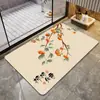 Nueva Alfombrilla de Baño de Tierra de Diatomeas Estilo Chino con el Carácter '', Absorbente y de Secado Rápido, Antideslizante y Resistente a la Suciedad, Felpudo Festivo para Entrada de Baño