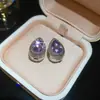Pendientes Florales Geométricos de Circonita Estilo Corte Francés, Lujo Ligero, Gama Alta, Pendientes Elegantes, Pendientes de Moda y Exquisitos al por Mayor
