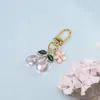 Chaveiro Realista 3D de Cereja e Flor de Cerejeira, Fofo e Fresco, Bolsa de Frutas 3D, Capa de Celular, Decoração para Bolsa e Mala