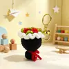 Produto Acabado de Crochê DIY Feito à Mão Chaveiro de Flor de Mão Pequeno Pingente Presente de Aniversário Chaveiro de Carro para Venda por Atacado
