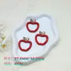 Hebilla de Resorte con Forma de Manzana Pintada de Colores, Anilla de Resorte de Manzana, Llavero de Aleación Estilo Americano, Accesorios Hechos a Mano para Manualidades
