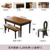 Mesa de comedor antigua de madera maciza, rectangular, estilo francés retro, de fresno, para el hogar, pequeña mesa de comedor americana, combinación de sillas de comedor